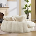 thumbnail image 4 of Pouf géant Noble House, méridienne moelleuse et lit convertible, beige, 4 of 9