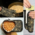 thumbnail image 5 of Yayeee Oven Mitts and Pot Holder Set of 4 Heat Resistant Kitchen Gloves Baking Hot Pad, Golden Elegance, 5 of 5