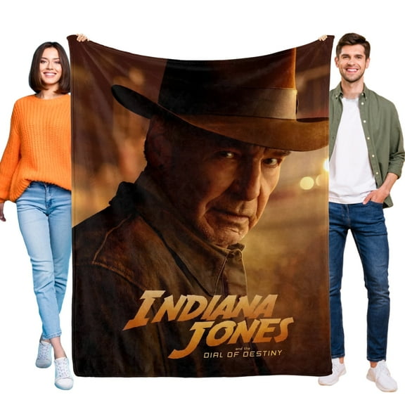 Indiana Jones And The Dial Of Destiny Blanket for Kids, Soft Warm Flannel Throw Blanket for Boys Girls, 30x40 Inch Small Blanket for Sofa Couch Gifts Home Decor