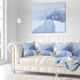 thumbnail image 2 of Designart Blue Frosty Winter Weather Panorama - Landscape Printed Throw Pillow - 16x16, 2 of 4