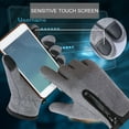 thumbnail image 5 of AURORA TRADE 1 Pair Cycling Gloves Touch-screen Friendly Full Finger Cover Shock-Absorbing Winter Unisex Zipper Snow Gloves for Outdoor, 5 of 8