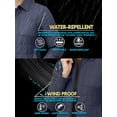 thumbnail image 5 of Packable Women Puffer Jacket Lightweight Synthetic Insulated Warm Sheller Navy Blue Jacket-L, 5 of 9