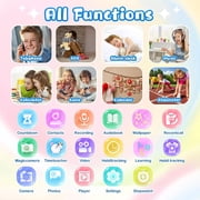 PTHTECHUS Smart Watch for Kids 4G Kids Smartwatch Phone Touch Screen Educational Games Pedometer Fitness Alarm Calculator Clock Camera Music Player Suitable for Children Aged 4-10 Years Old