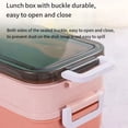 thumbnail image 3 of 2 Layer Lunch Box Microwavable Lunch Box Food Storage Box Bento Box for Students Kids Office Workers Green, 3 of 6