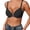 Black, variant on PMVFHDE Thin Cup Gathered Lace Band Steel Ring Front Closure Back Supporting Bra for Daily Leisure Full Coverage Y-Shape Straps Red - 85D