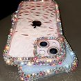 thumbnail image 3 of Gift compatible iPhone 15 Case TPU Phone Cover Resin Rhinestones Decor Cell Phone Shell, 3 of 5