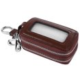 thumbnail image 2 of 1 bolsa para guardar llaves de coche de piel de vacuno, con cremallera, para colgar en la cintura, 2 of 7