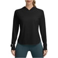 thumbnail image 6 of Bosfbaoi Womens UPF 50+ Sun Protection Hoodie Shirt Long Sleeve Fishing Hiking Outdoor UV Shirt Lightweight, 6 of 7