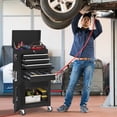 thumbnail image 4 of AECOJOY Tool Chest Rolling Tool Chest& Cabinets with Wheels Tool Organizer Box for Garage Workshop (Black）, 4 of 10