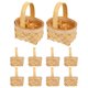 thumbnail image 1 of ColoMX Cesta de madera decorativa de 10 piezas Canasta portátil de cestas multipropósito, 1 of 7