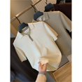 thumbnail image 3 of Conjunto de negocios ligero de moda de verano con camisa polo de manga corta de punto con solapa para hombres, 3 of 5
