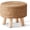 Natural, variant on Foot Stool Natural Seagrass Hand Weave Poufs Round Ottoman for Couch Desk Soft Step Stool Padded Foot Rest with Non-Skid Pine Legs for Hallway Office Lounge Natural