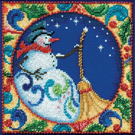 UPC: 0098063590538 | Jim Shore Snowman Counted Cross Stitch Kit-5 X5  18 Count