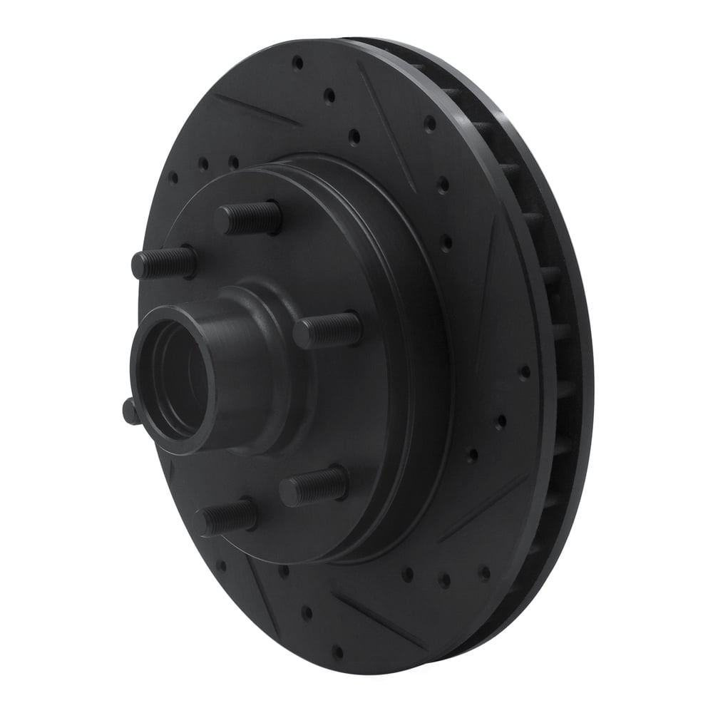 Dynamic Friction Company 633-48011R DFC Brake Rotor - Drilled And Slotted - Black