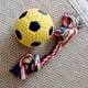 thumbnail image 2 of Bola pequeña masticable Rugby suave chirriante perro juguete de agua suministros para mascotas (fútbol 90mm, 2 of 5