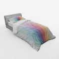 thumbnail image 3 of Ambesonne Abstract Bedding Set 4 Pcs, Delicate Leaves Art, Queen, Yellow Red Green, 3 of 3