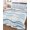 Blue, variant on Full Size Quilt Bedding Set, Blue Stripes Reversible Summer Quilt 3 Pieces, Modern Gradient Abstract Ocean Waves Lines Lightweight Bedspreads Coverlets with 2 Pillow Shams for All Seasons