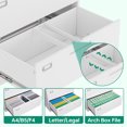 thumbnail image 4 of STANI Metal Lateral File Cabinets with Lock,2 Drawer Steel Wide Filing Organization Storage Cabinets,Home Office Furniture for Hanging Files Letter/Legal/F4/A4 Size, 4 of 7