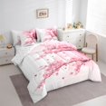 thumbnail image 3 of jejeloiu Abstract Cherry Floral 7-Piece Twin Bedding Sets,Pink Splashing Ink Bedding Comforter Set,Modern Aesthetic Art Sheet Sets For Teens,Microfiber Bedroom Decor Reversible, 3 of 8