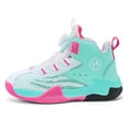 thumbnail image 3 of Hicooer JOINFUN Boys High Top Sneakers Basketball Shoes Breathable Lightweight Running Shoes for Kids Fashion School Shoes Little Kids/Big Kids, 3 of 7