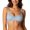 Light Blue, variant on Women Wireless Bra Lace Strappy Back Cross-Tie Detail Thin Design Slimming Fit Date Party Wear Purple M
