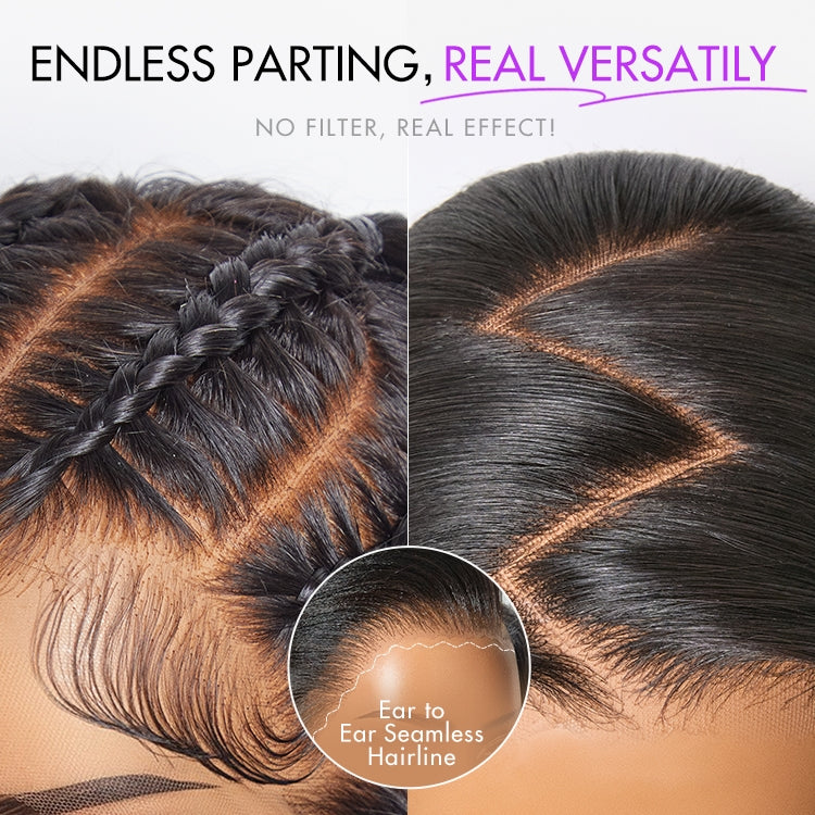 LUVME 14" PreMax Wigs HD Lace Super Natural Hairline Silky Straight Glueless 13x4 Frontal Lace Wig Human Hair Pre-Cut Lace for Women