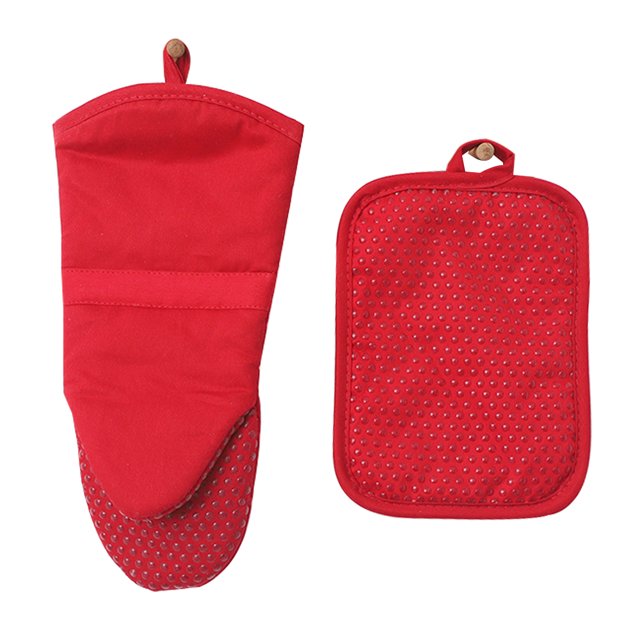 Un par de guantes con clip de mano aislante del calor Guantes de cocina resistentes al calor para el hogar Guantes para horno