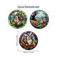 thumbnail image 3 of SHENGXINY 3PCS Easter Window Clings Bunny Egg Smooth Decal - Bedroom Fridge Decor Easter Decorations Stationary Stickers Multicolor 11.81x11.81in, 3 of 7