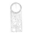 thumbnail image 2 of Colaxi Geometric Ruler Math Measuring Ruler Clear Scale Measuring Tool Plastic Drafts Rulers for Architecture Designing Math Teaching Junior High School, 2 of 8