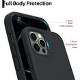 thumbnail image 4 of SHIYIBLD Shockproof Liquid Silicone Designed for iPhone 12 Case and iPhone 12 Pro Case Gel Rubber Full Body Protection Anti-Shock Cover Case Drop Protection 6.1inch-Black, 4 of 6