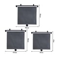 thumbnail image 3 of Retractable Car Side Window Sun Shade, Roller Automotive Sunshade with Suction Cups for Heat Insulation, PVC Universal Fit Privacy Curtain, 60 Shading Protector, 3 of 8