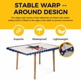 thumbnail image 4 of Independence Day Table Cloths for 6 Foot Rectangle Tables, 4th of July Patriotic Star Usa Flag Patio Waterproof Elastic Fitted Tablecloths, Washable Rectangular Table Cover for Camping, 4 of 8