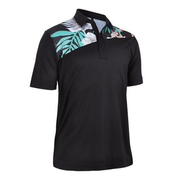 Monterey Club Men's Morocco Print Block Golf Polo Shirt #1694