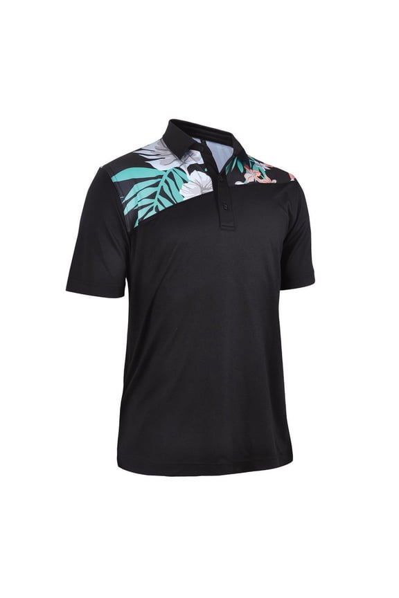 Men's Morocco Print Block Golf Polo Shirt #1694