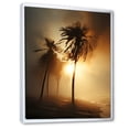thumbnail image 2 of Designart "Sunset Among Ivory Islands Jungle Palms" Palms & Palm Trees Floater Framed Canvas Art Print, 2 of 5