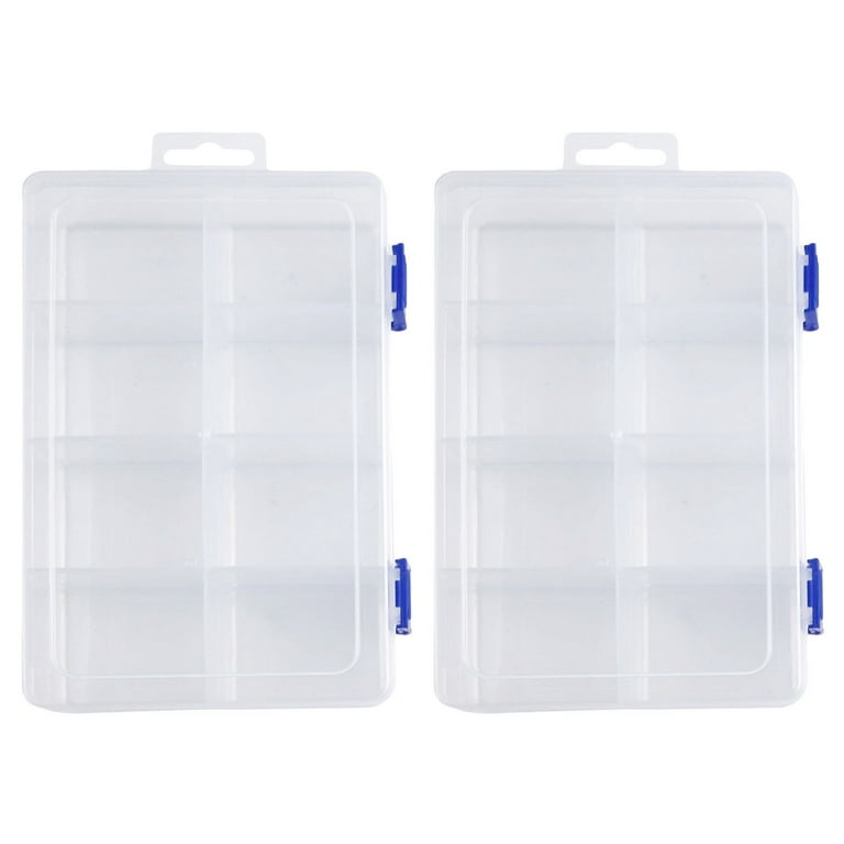 Plastic Storage Box Jewelry Earring Bead Screw Holder Case Practical 8  Grids Display Organizer Container Large Capacity Storage