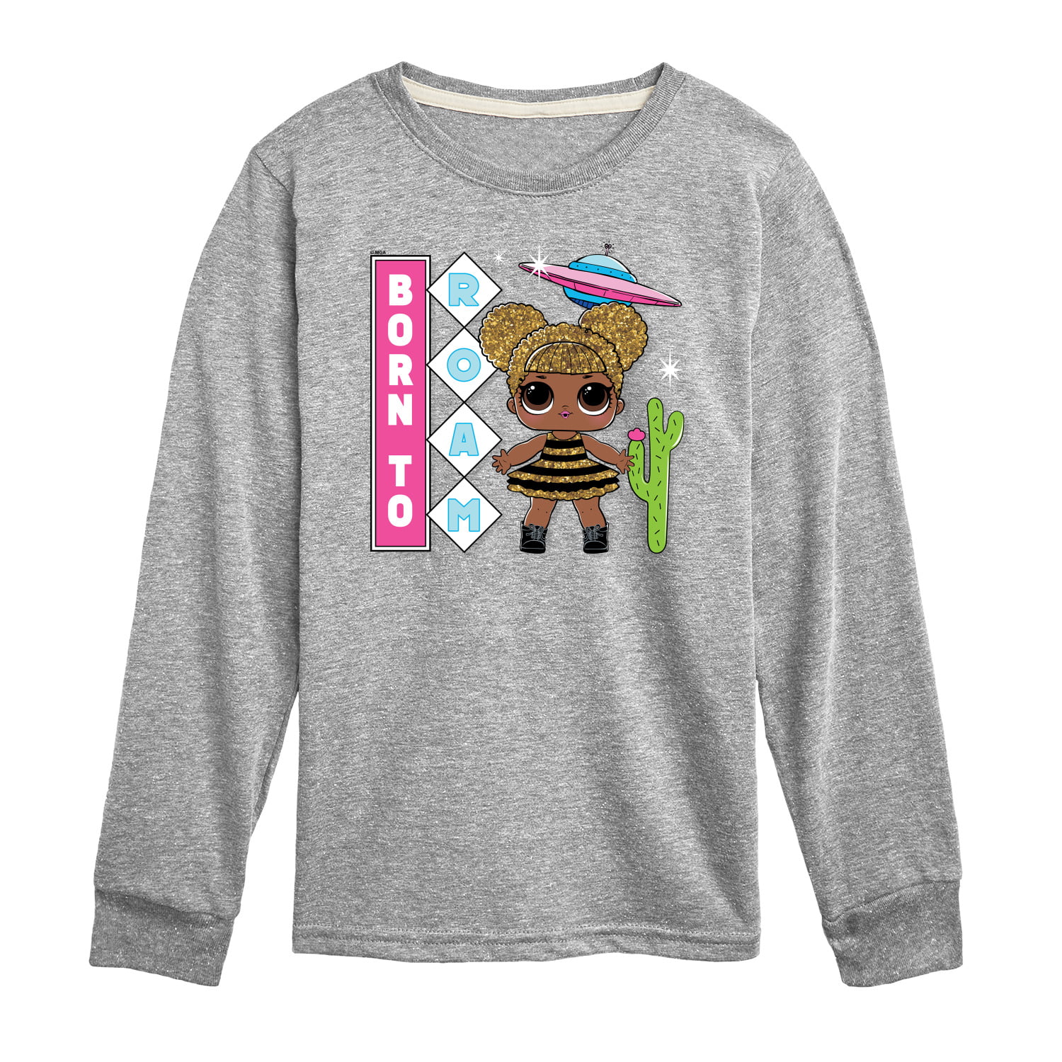 Sæbe filosof uanset LOL Surprise! - Queen Bee Born To Roam - Toddler And Youth Long Sleeve  Graphic T-Shirt - Walmart.com