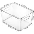 Clear Plastic Storage Bins, Food Storage Bins for Refrigerator, Freezer