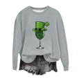 thumbnail image 3 of TaTaai Womens St Patricks Day Sweatshirt Long Sleeve Crewneck Casual Loose Fit Pullover Top Celtic Knot Print Holiday Wear Gift, 3 of 5