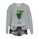 thumbnail image 1 of Camiseta de Cuello Redondo de la Blusa de la Impresión Suelta Casual para el Uso de Vacaciones, Camisetas de Navidad de Manga Larga de la Mujer con Detalles Festivos, 1 of 5