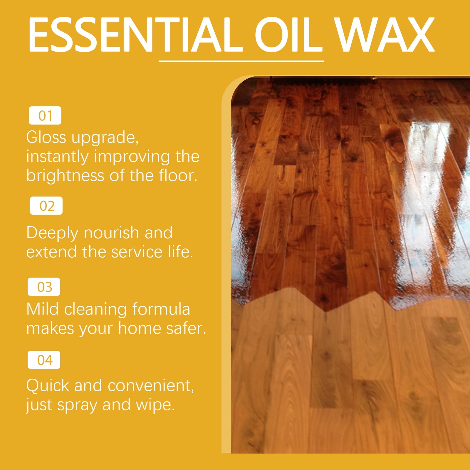 Natural Micro-Molecularized Beeswax Spray, Beeswaxs Essential Oil Wax, Multi-Purpose Furniture Polish, Wood Cleaner Repairing and Care Spray, Restores Shine & Removes Scratches