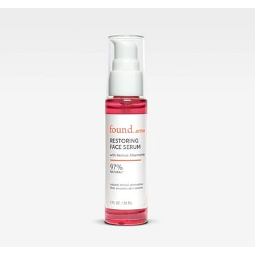 Found Active by Kate Upton, Restoring Face Serum with Bakuchiol Retinol Alternative, Refines the Look of Uneven Texture, Rich Antioxidants Improve the Appearance of Fine Lines & Wrinkles, 1 Fl Oz