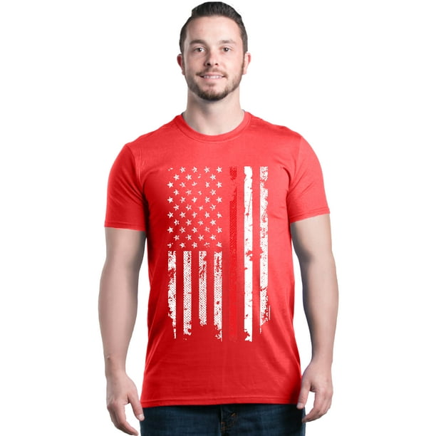 Shop4Ever - Shop4Ever Men's American Flag Red Line Patriotic 4th of ...