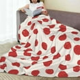 thumbnail image 6 of Fuzoiu Abstract Red Polka Dot Print Ultra-Soft Micro Fleece Blanket,All Seasons Flannel Throw, Lightweight Blanket for Bed, Sofa, Couch, Movie Night, Camping, and Travel-80"x60", 6 of 7