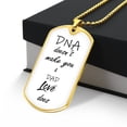 thumbnail image 3 of DNA Doesn't Make You A Dad Love Does - Father's Day Gift - Birthday Gift For Step Dad - Gift From Daughter - Stepfather Gift - Graphic Military Dog Tag Necklace (Optional Personalized Engraving), 3 of 5