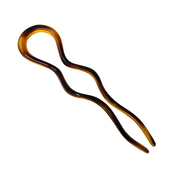 Parcelona French Extra Large Shell 5 Inches Wavy Crink U Shaped Hair Pin