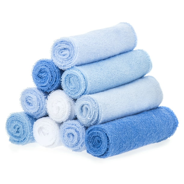 Spasilk Washcloth Wipes Set for Newborn Boys and Girls, Soft Terry