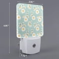 thumbnail image 2 of Bingfone Floral Daisy Print Night Lights Plug into Wall,Dusk to Dawn,Bright Nightlight Auto-On/Off, for Adults Kids Room Bedroom Bathroom Hallway Kitchen, 2 of 7