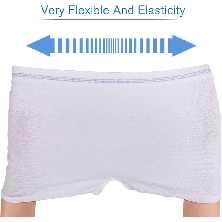 Healthy Studio Mesh Underwear Postpartum 5 Count Disposable Hospital  Underwear Mesh Panties for C-Section Underwear White 