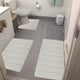 thumbnail image 1 of Set de esterillas de baño de espuma | Colección de alfombras de baño de 4 piezas | Vellón de terciopelo suave y espuma | Parte trasera antideslizante de goma | Altamente absorbente | Lavable a, 1 of 9